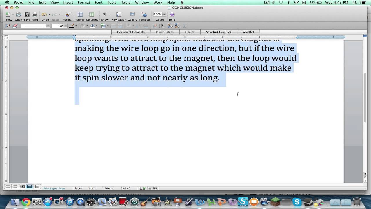 change the size of the font in word for mac